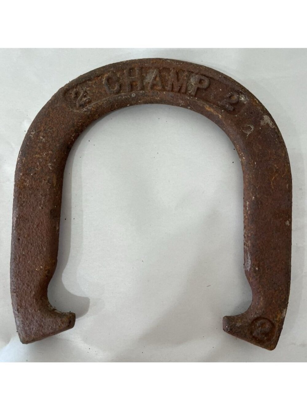 Vintage Champ #2 Pitching Horseshoe Metal Western Good Luck Decor Outdoor Game